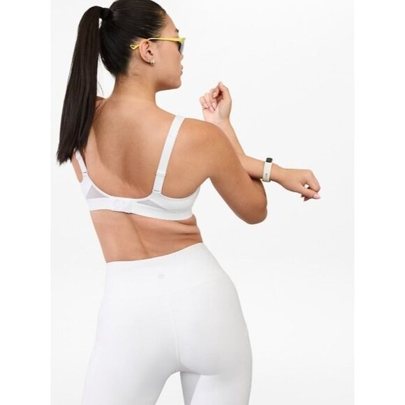 NWT ATHLETA Invincible Bra White Sports Bra 34C - Picture 4 of 8